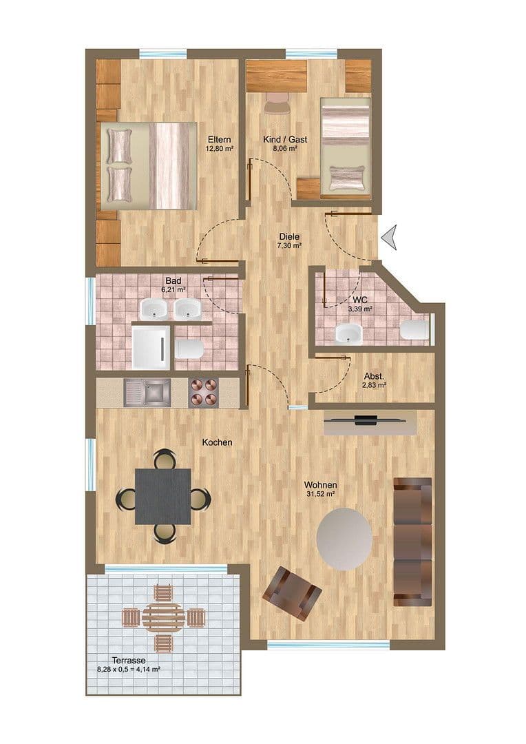 3 bedroom flat for sale, 77 m², Im Malerwinkel 17, Geestland, Lower Saxony 3 bedroom flat for sale, 77 m², Im Malerwinkel 17, Geestland, Lower Saxony