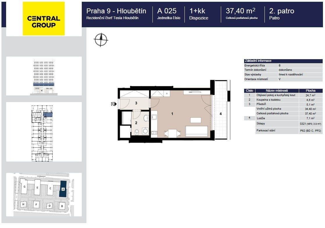Studio flat to rent, 42 m², Poděbradská, Prague, Prague Studio flat to rent, 42 m², Poděbradská, Prague, Prague