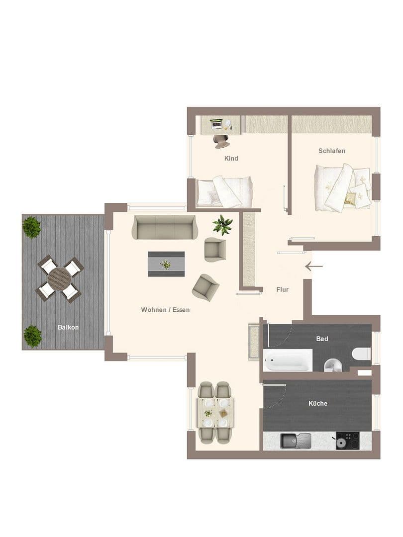 3 bedroom flat for sale, 86 m², Afrastraße 44, Mering, Bavaria 3 bedroom flat for sale, 86 m², Afrastraße 44, Mering, Bavaria