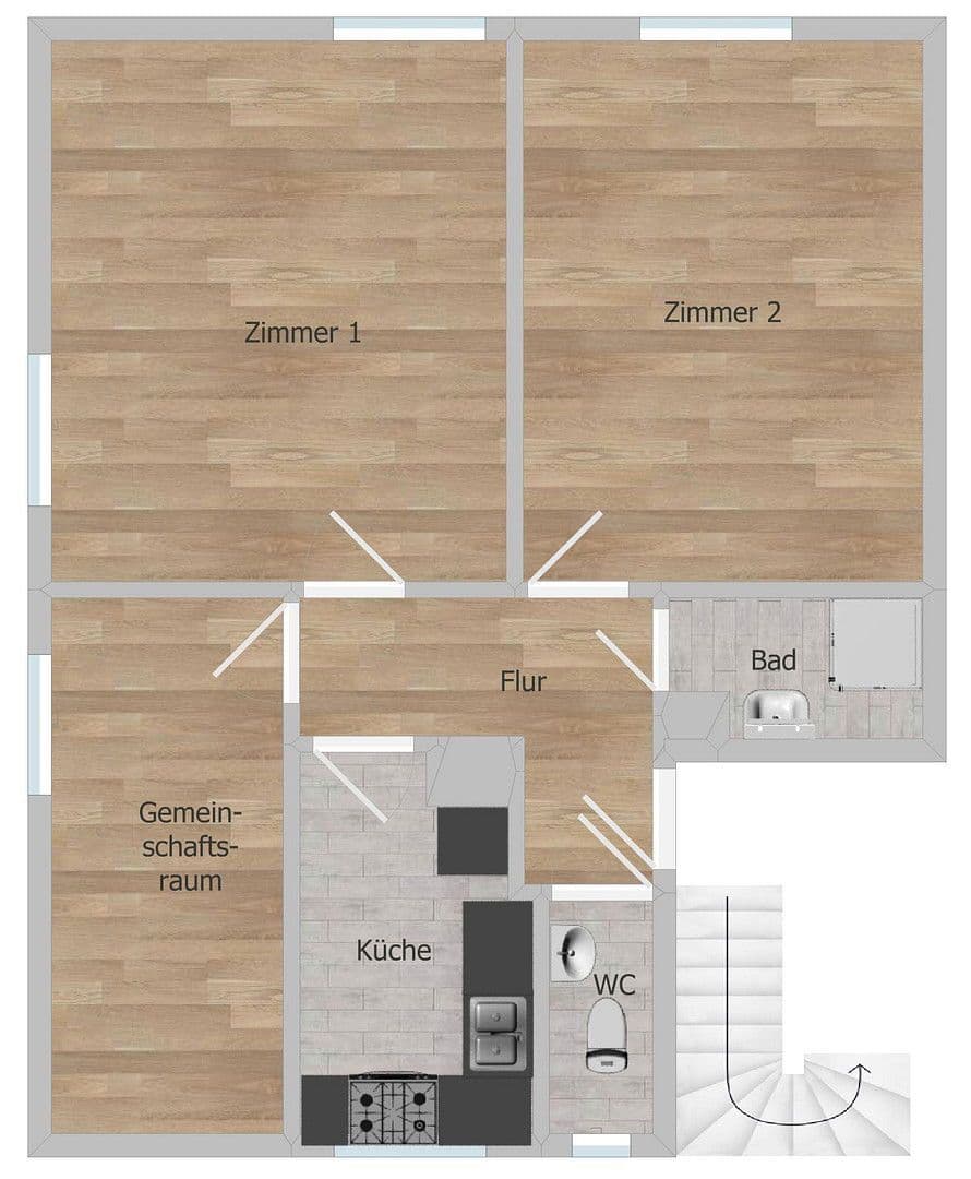 flat to rent, 55 m², Baumreute 108, Stuttgart, Baden-Württemberg flat to rent, 55 m², Baumreute 108, Stuttgart, Baden-Württemberg