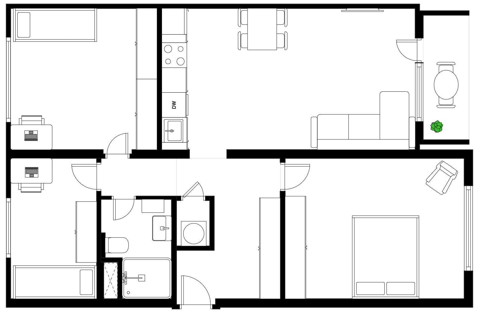 3 bedroom with open-plan kitchen flat for sale, 75 m², Hřibská, Prague, Prague 3 bedroom with open-plan kitchen flat for sale, 75 m², Hřibská, Prague, Prague
