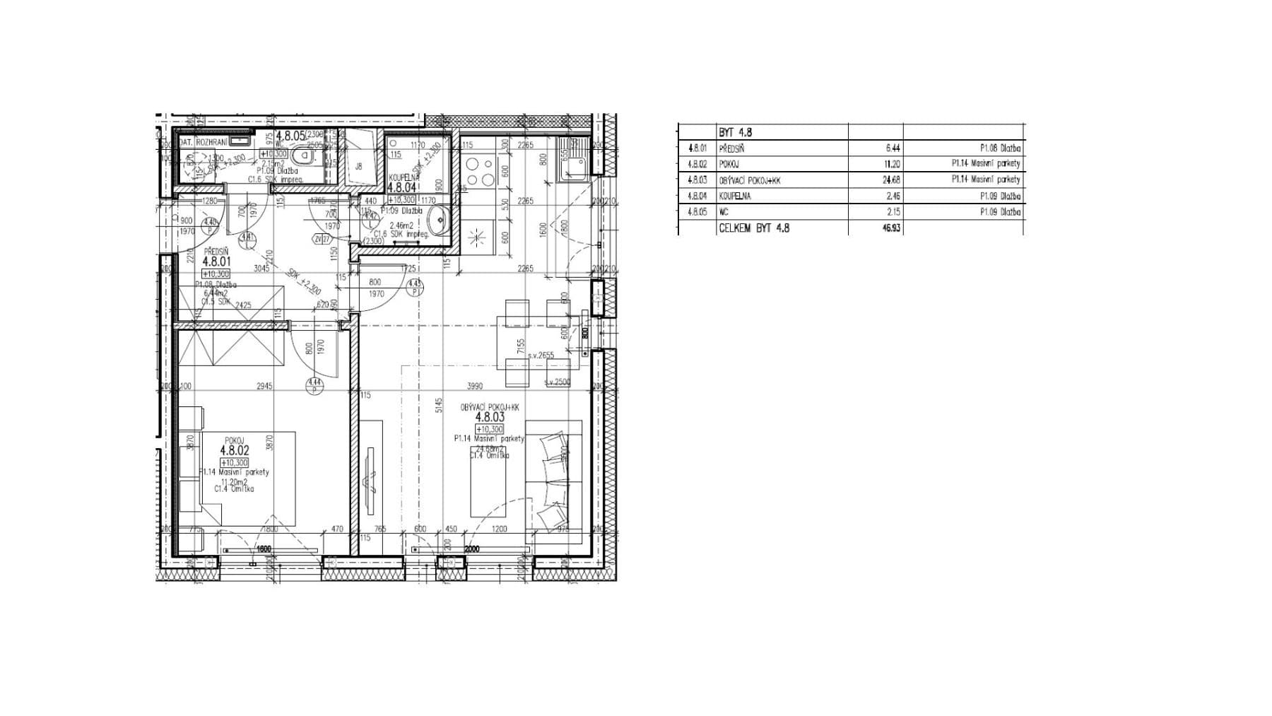 1 bedroom with open-plan kitchen flat to rent, 47 m², Práčská, Prague, Prague 1 bedroom with open-plan kitchen flat to rent, 47 m², Práčská, Prague, Prague