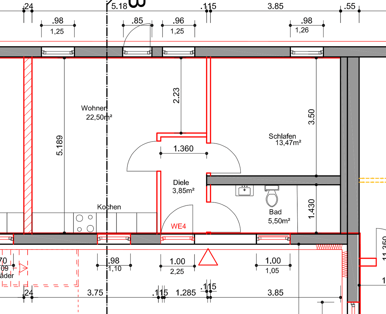 2 bedroom flat to rent, 45 m², Hoststraße 13a, Ahnatal, Hesse 2 bedroom flat to rent, 45 m², Hoststraße 13a, Ahnatal, Hesse