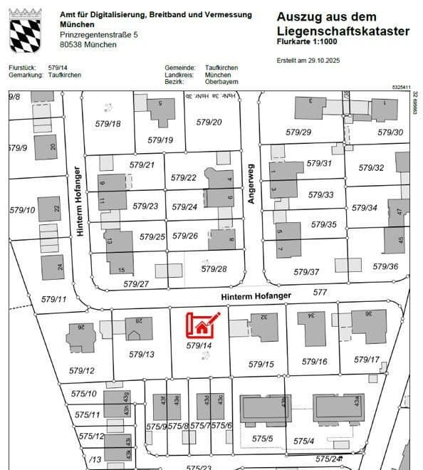 plot for sale, 840 m², Hinterm Hofanger 30, Taufkirchen, Bavaria plot for sale, 840 m², Hinterm Hofanger 30, Taufkirchen, Bavaria