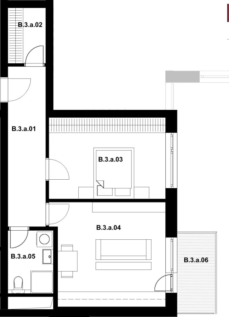 1 bedroom with open-plan kitchen flat to rent, 59 m², Ghegova, Brno, Jihomoravský Region 1 bedroom with open-plan kitchen flat to rent, 59 m², Ghegova, Brno, Jihomoravský Region