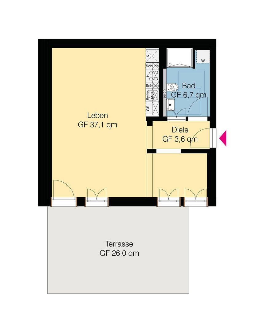 1 bedroom flat to rent, 60 m², Am Küsterberg 6A, Wolfsburg Ehmen, Lower Saxony 1 bedroom flat to rent, 60 m², Am Küsterberg 6A, Wolfsburg Ehmen, Lower Saxony
