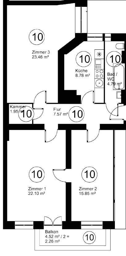 3 bedroom flat for sale, 87 m², Mindener Straße 3, Berlin, Berlin 3 bedroom flat for sale, 87 m², Mindener Straße 3, Berlin, Berlin