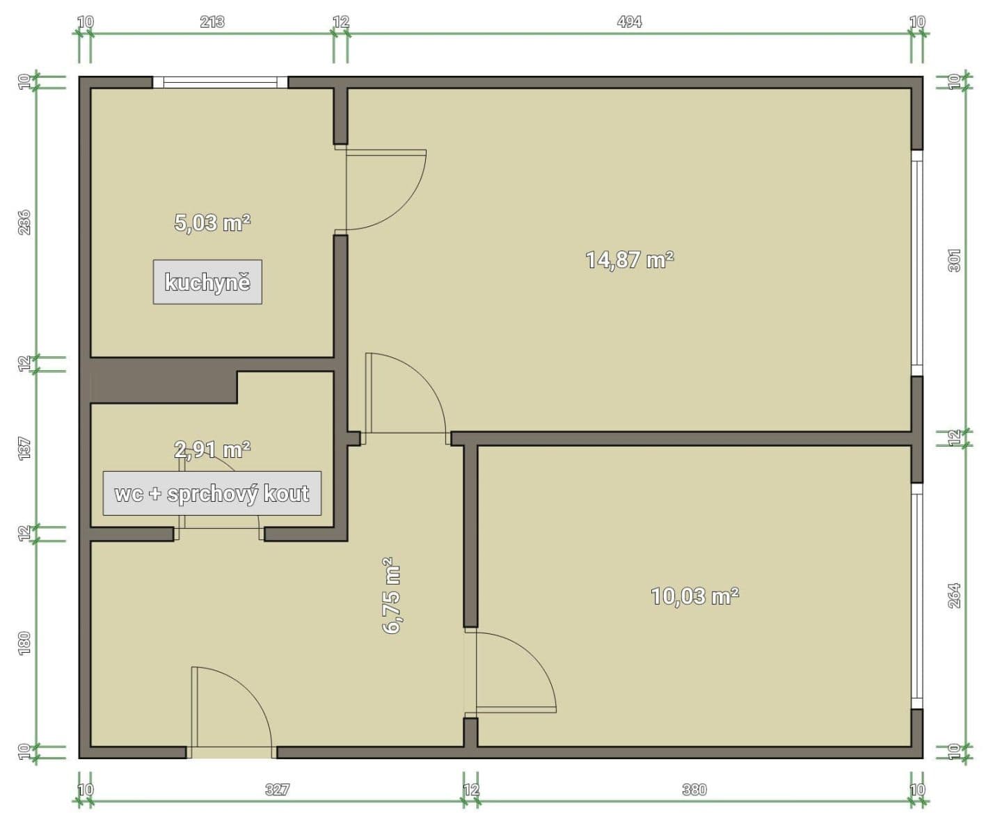2 bedroom flat to rent, 40 m², Písečná, Prague, Prague 2 bedroom flat to rent, 40 m², Písečná, Prague, Prague