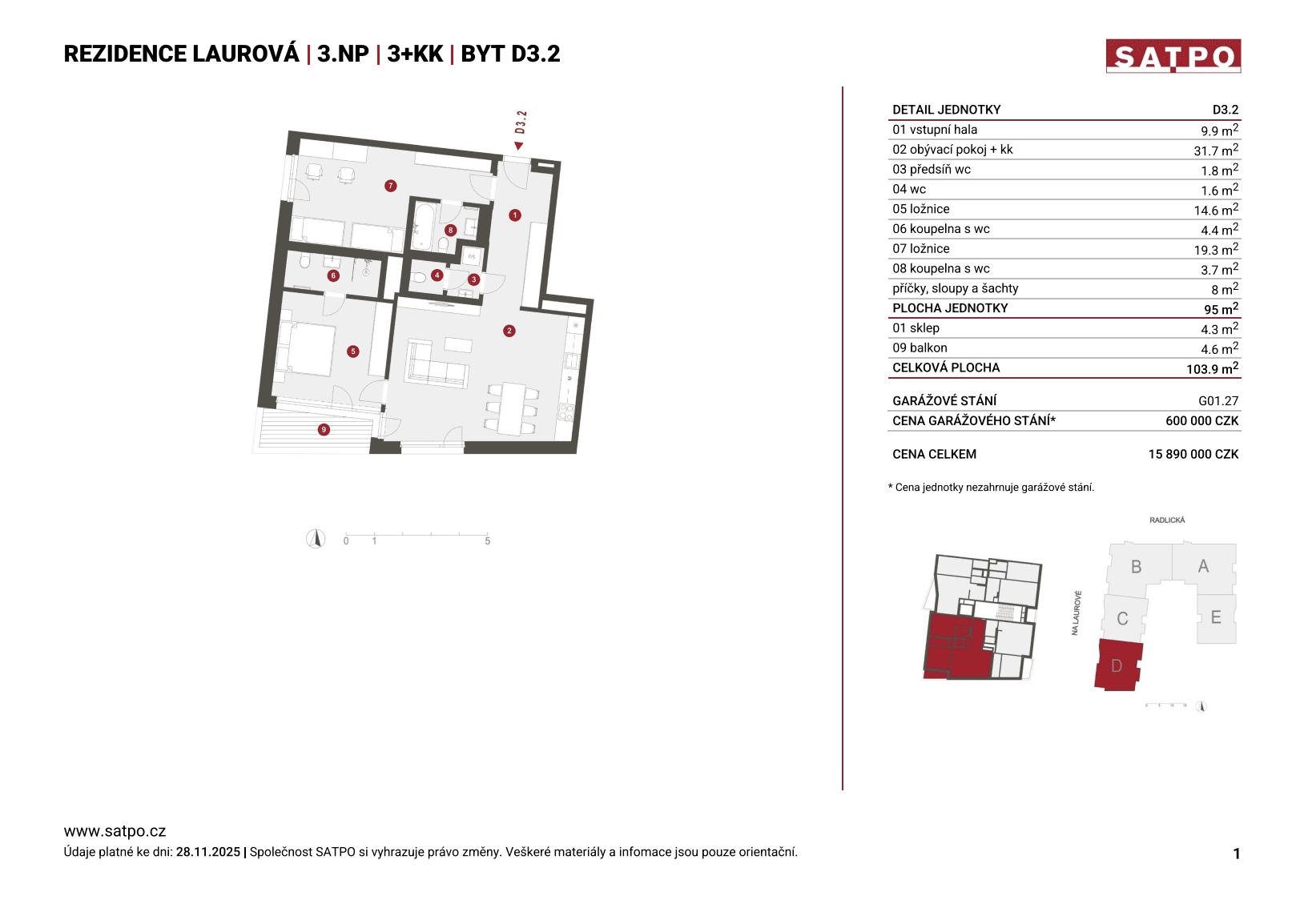 2 bedroom with open-plan kitchen flat for sale, 95 m², Na Laurové, Prague, Prague 2 bedroom with open-plan kitchen flat for sale, 95 m², Na Laurové, Prague, Prague