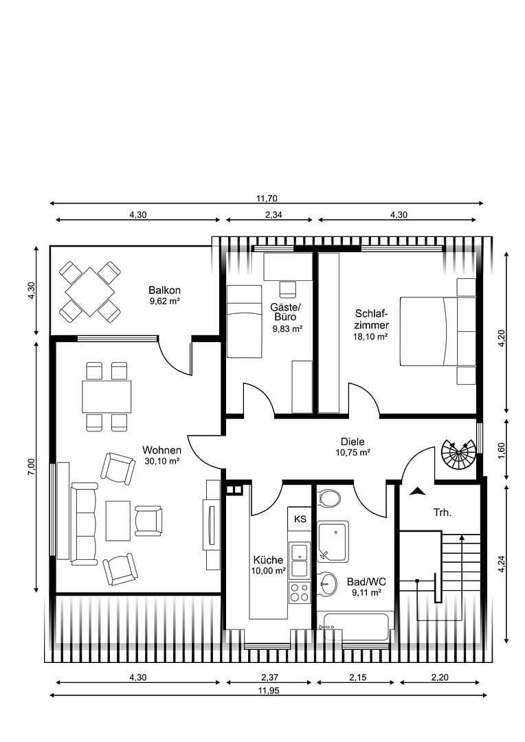 3 bedroom with open-plan kitchen flat to rent, 116 m², Schubertstrasse, Dreieich, Hesse 3 bedroom with open-plan kitchen flat to rent, 116 m², Schubertstrasse, Dreieich, Hesse