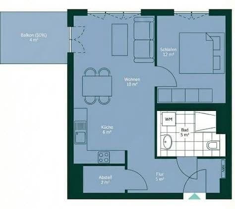 2 bedroom flat to rent, 53 m², Fischerstraße 28j, Zossen, Brandenburg 2 bedroom flat to rent, 53 m², Fischerstraße 28j, Zossen, Brandenburg