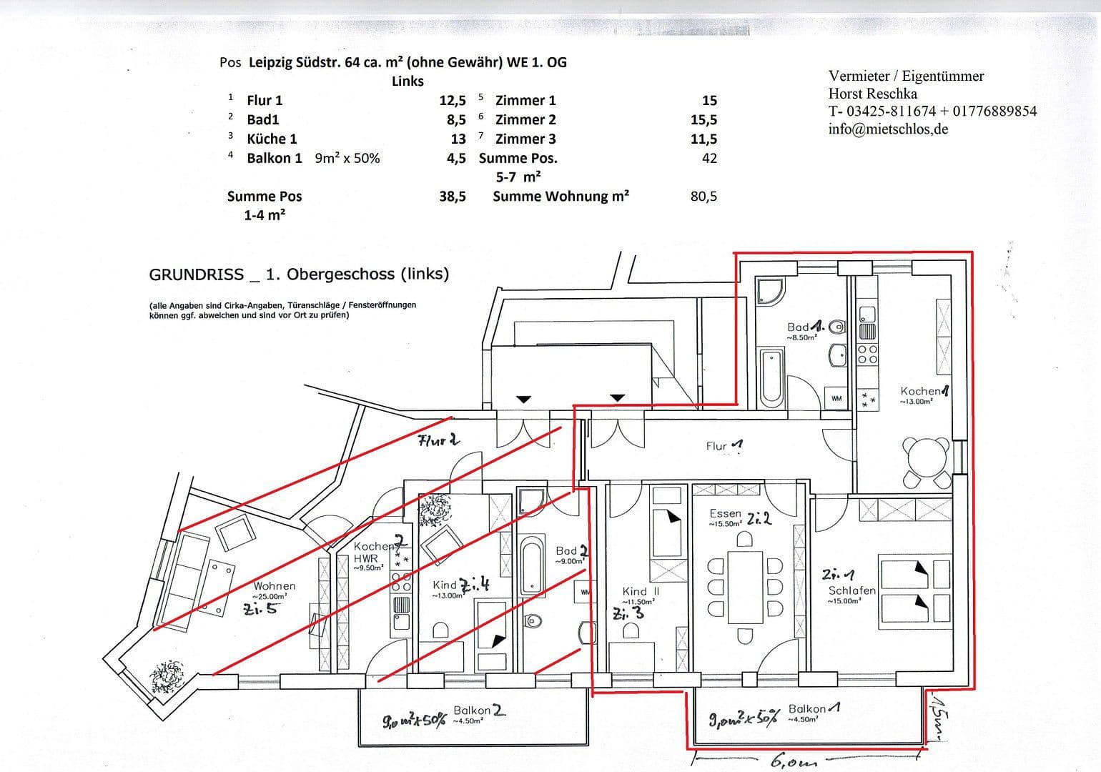 3 bedroom flat to rent, 81 m², Südstr. 64, Leipzig, Saxony 3 bedroom flat to rent, 81 m², Südstr. 64, Leipzig, Saxony