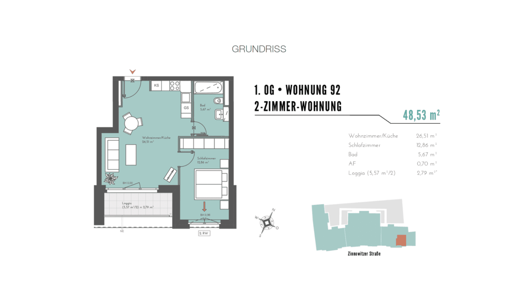 2 bedroom flat to rent, 49 m², Zinnowitzer Straße 7, Berlin, Berlin 2 bedroom flat to rent, 49 m², Zinnowitzer Straße 7, Berlin, Berlin