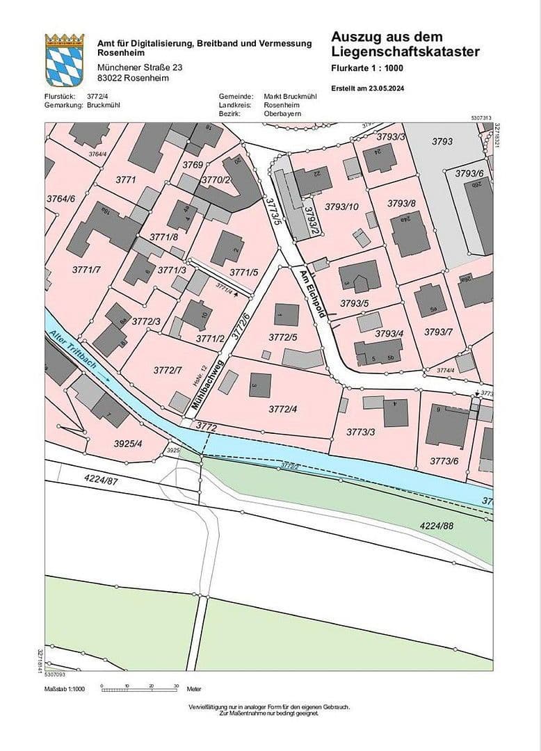 plot for sale, 1,380 m², Mühlbachweg 3, Bruckmühl, Bavaria plot for sale, 1,380 m², Mühlbachweg 3, Bruckmühl, Bavaria