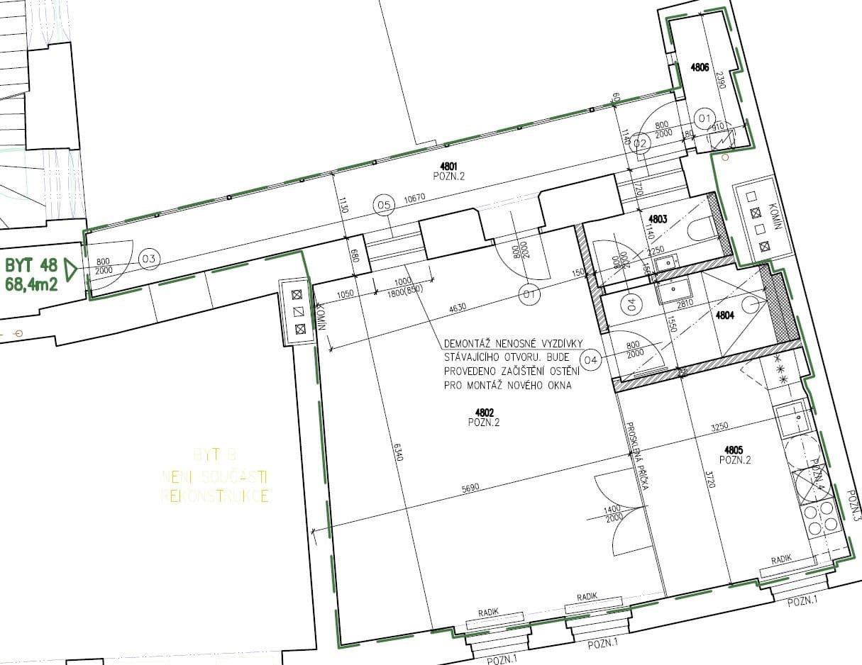 1 bedroom flat to rent, 68 m², Vodičkova, Prague, Prague 1 bedroom flat to rent, 68 m², Vodičkova, Prague, Prague