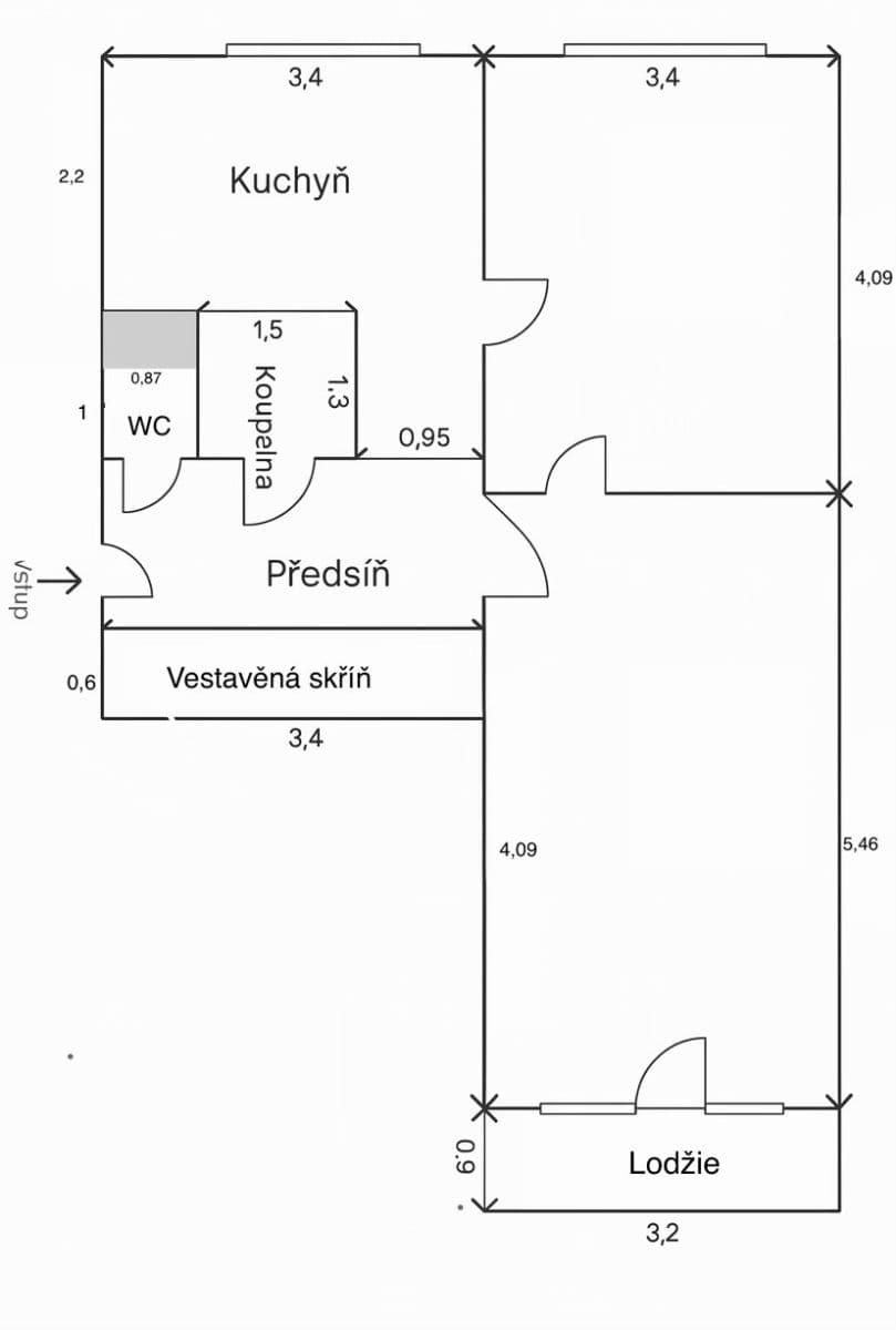 2 bedroom flat for sale, 53 m², Antala Staška, Prague, Prague 2 bedroom flat for sale, 53 m², Antala Staška, Prague, Prague