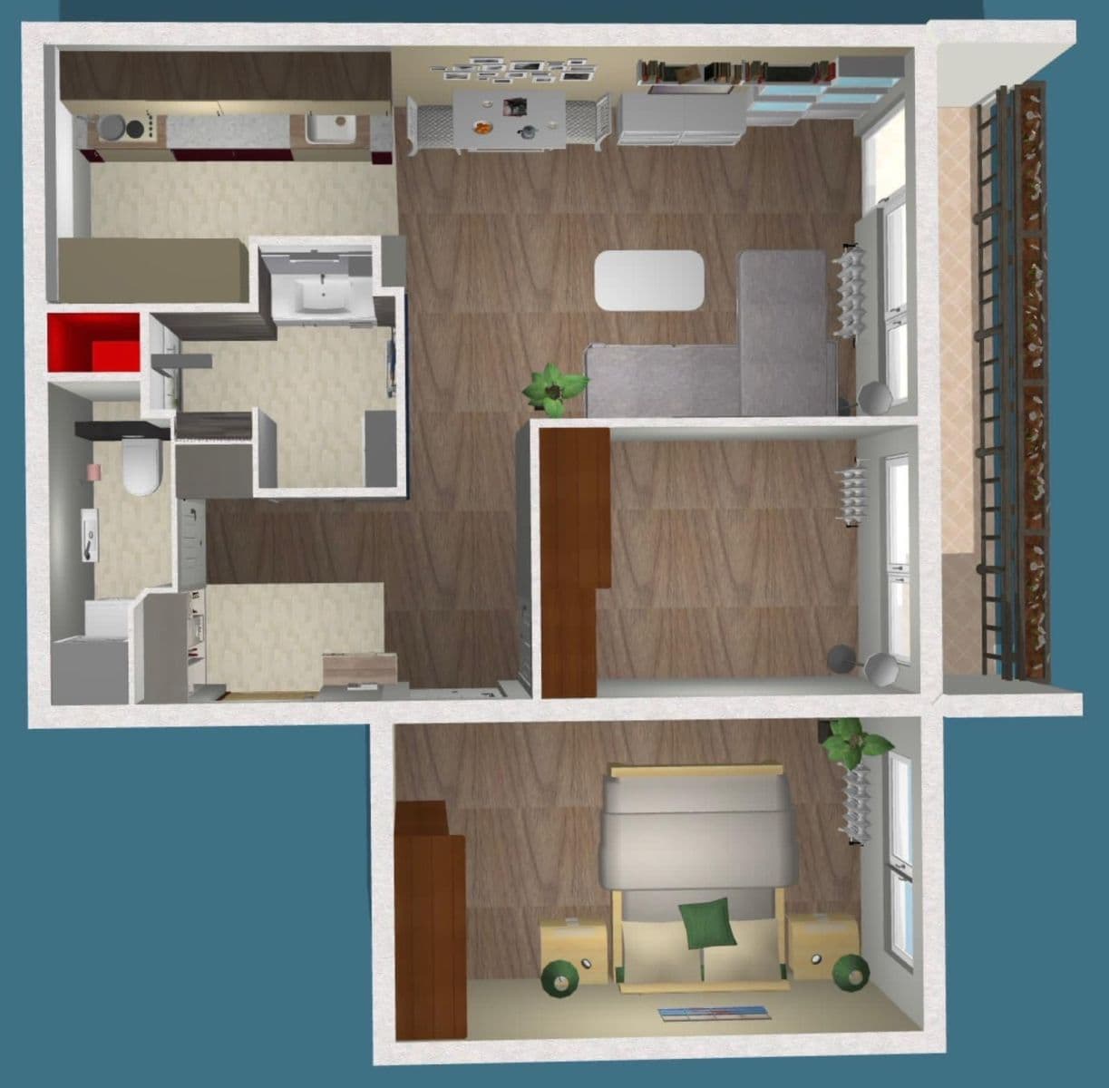 2 bedroom with open-plan kitchen flat to rent, 60 m², Hlavatého, Prague, Prague 2 bedroom with open-plan kitchen flat to rent, 60 m², Hlavatého, Prague, Prague