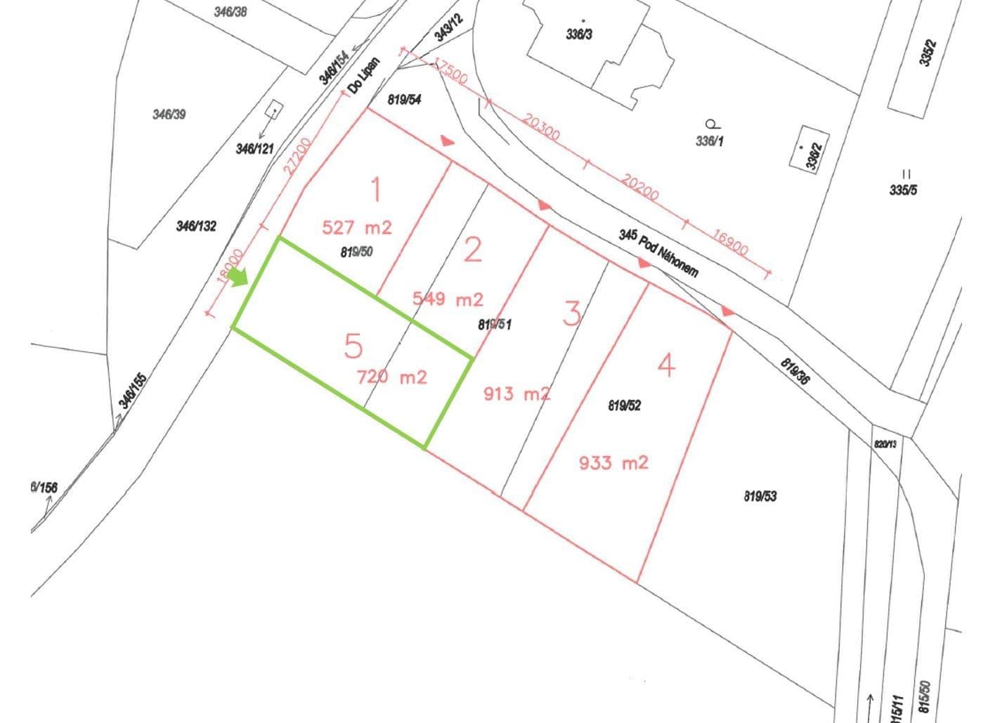 plot for sale, 720 m², Pod Náhonem, Prague, Prague plot for sale, 720 m², Pod Náhonem, Prague, Prague