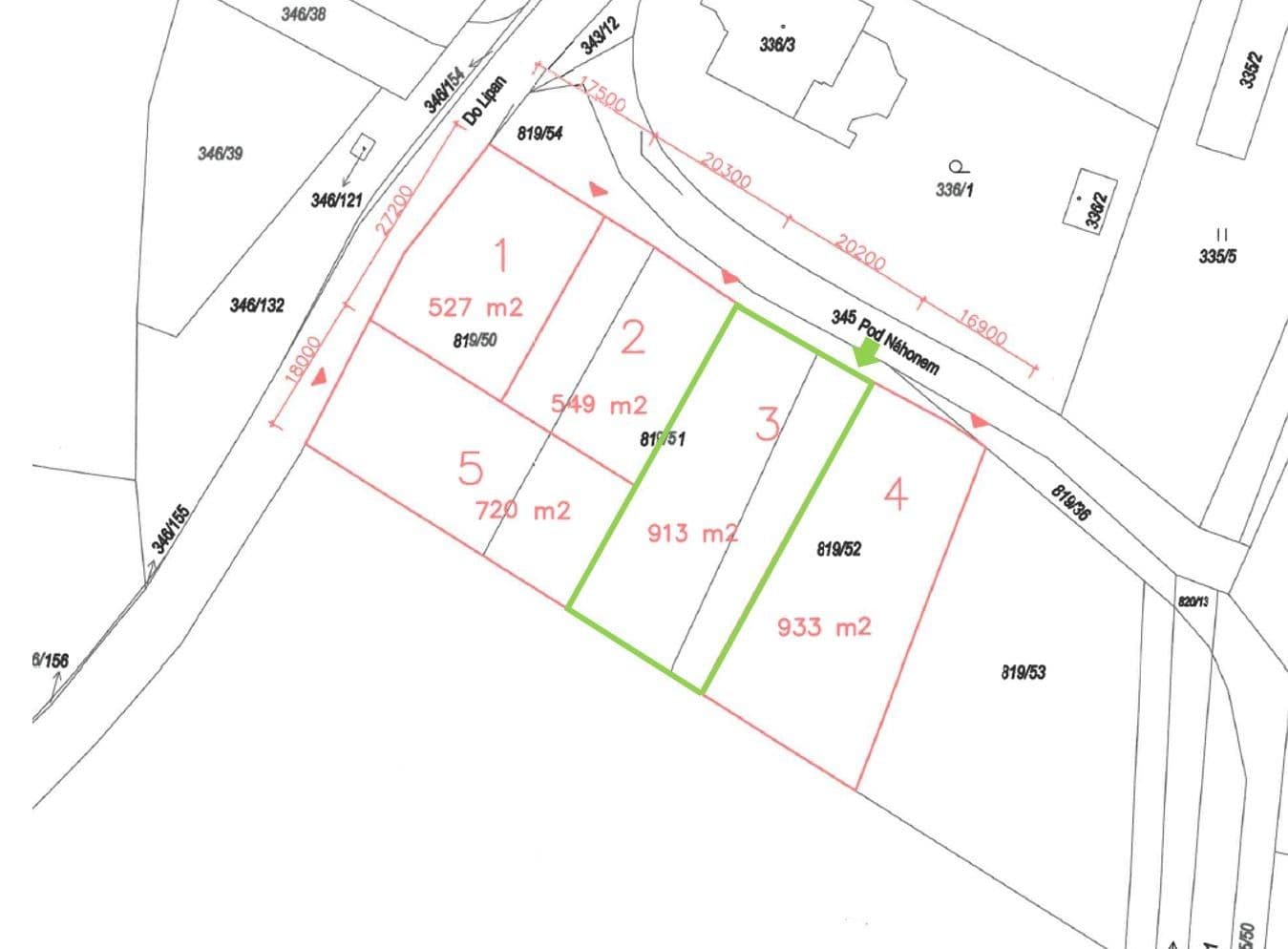 plot for sale, 913 m², Pod Náhonem, Prague, Prague plot for sale, 913 m², Pod Náhonem, Prague, Prague