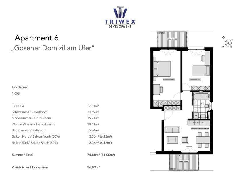 3 bedroom flat to rent, 75 m², Berlin, Berlin 3 bedroom flat to rent, 75 m², Berlin, Berlin