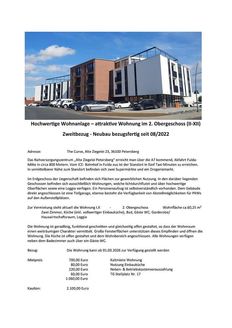 2 bedroom flat to rent, 61 m², Petersberg, Hesse 2 bedroom flat to rent, 61 m², Petersberg, Hesse