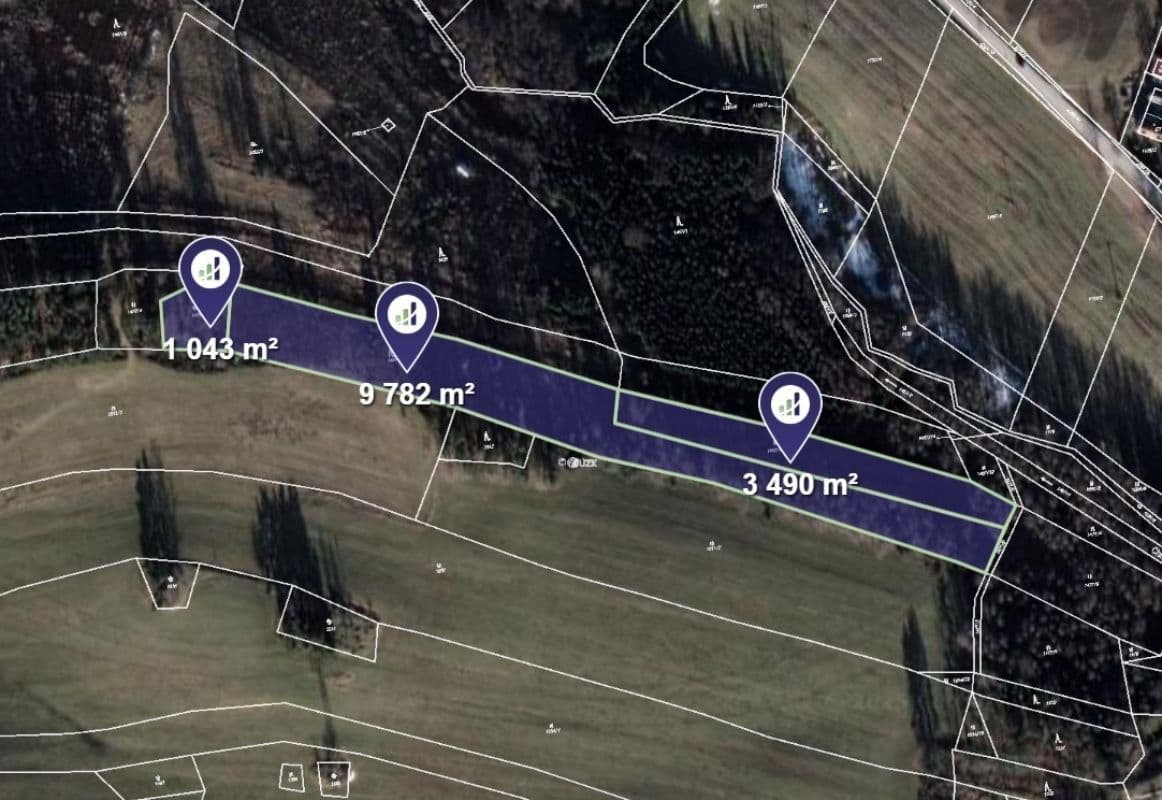 plot for sale, 14,315 m², Kunžak, Jihočeský Region plot for sale, 14,315 m², Kunžak, Jihočeský Region