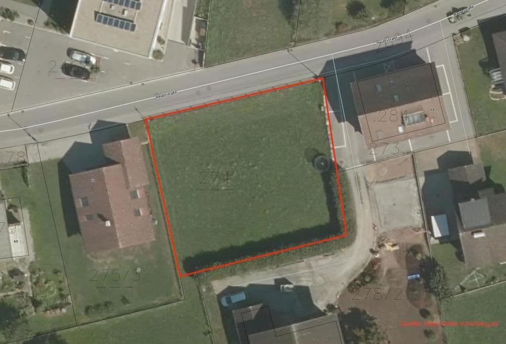 plot for sale, 910 m², Hauptsraße, Schlins, Vorarlberg plot for sale, 910 m², Hauptsraße, Schlins, Vorarlberg