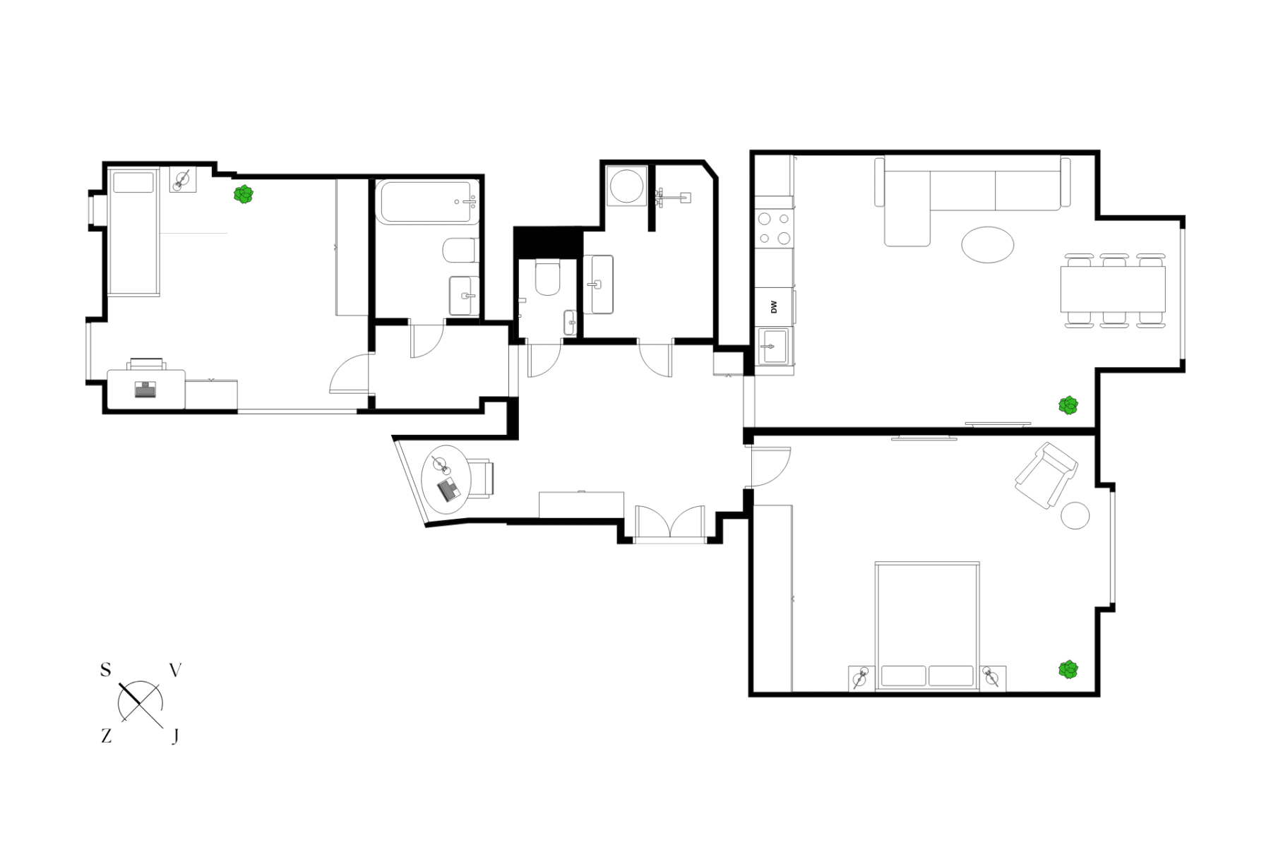 2 bedroom with open-plan kitchen flat for sale, 87 m², Slavíkova, Prague, Prague 2 bedroom with open-plan kitchen flat for sale, 87 m², Slavíkova, Prague, Prague