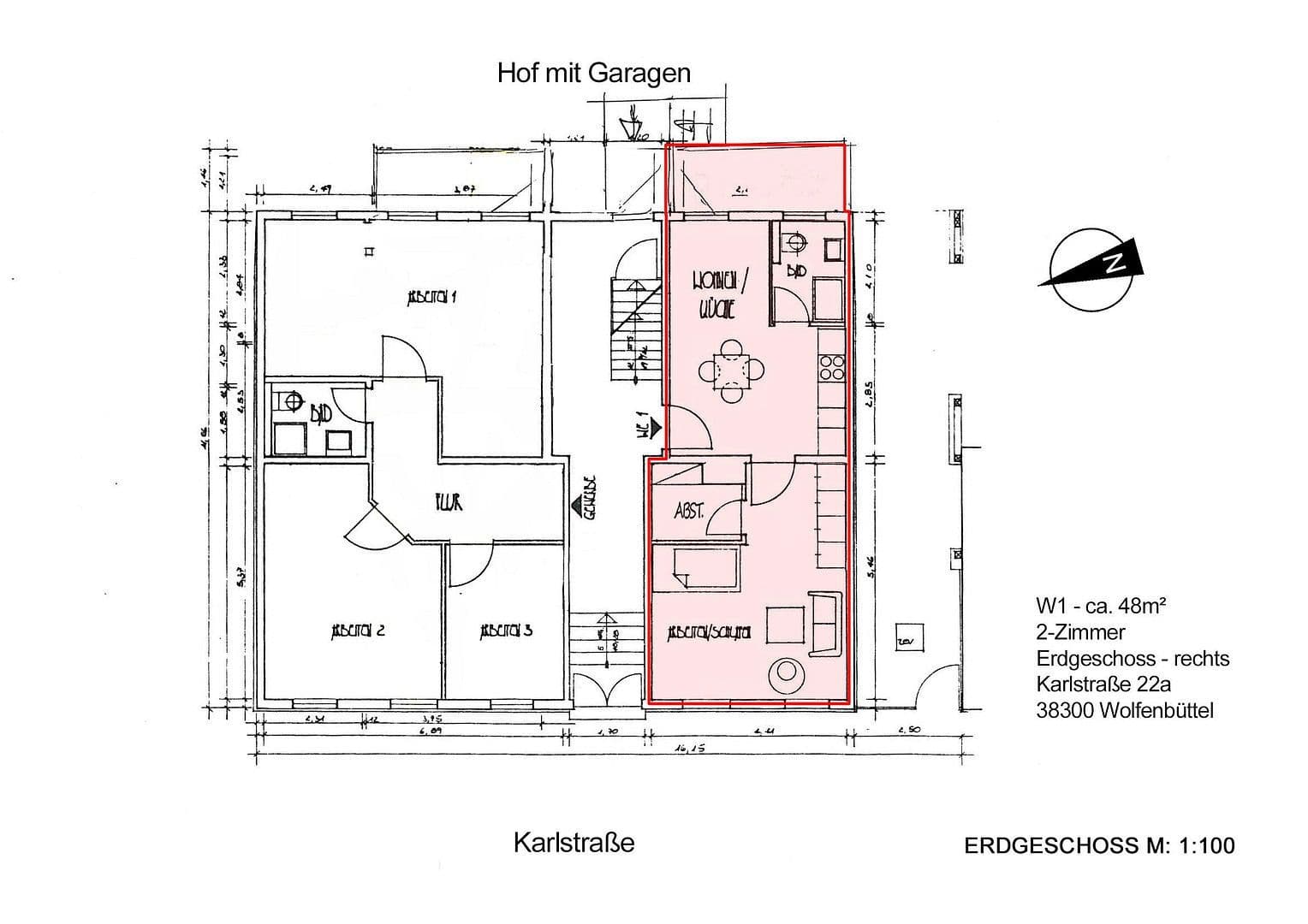 1 bedroom flat to rent, 48 m², Karlstr. 22a, Wolfenbüttel, Lower Saxony 1 bedroom flat to rent, 48 m², Karlstr. 22a, Wolfenbüttel, Lower Saxony