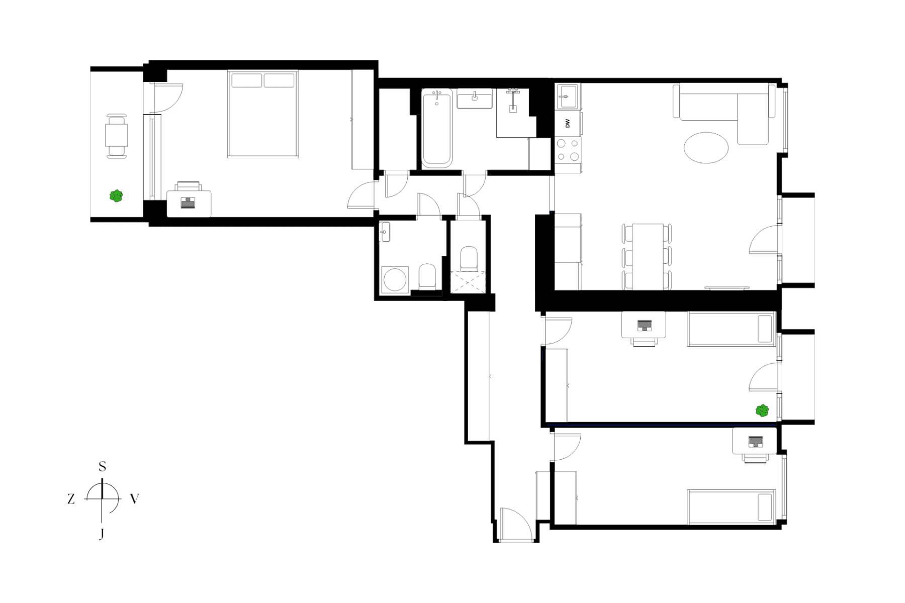 3 bedroom with open-plan kitchen flat for sale, 100 m², Křivá, Prague, Prague 3 bedroom with open-plan kitchen flat for sale, 100 m², Křivá, Prague, Prague