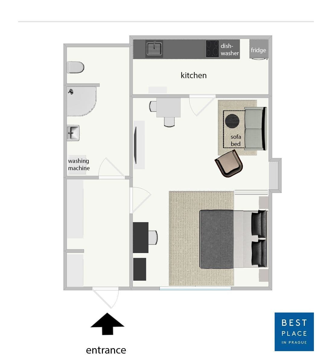 flat to rent, 46 m², Chodecká, Prague, Prague flat to rent, 46 m², Chodecká, Prague, Prague