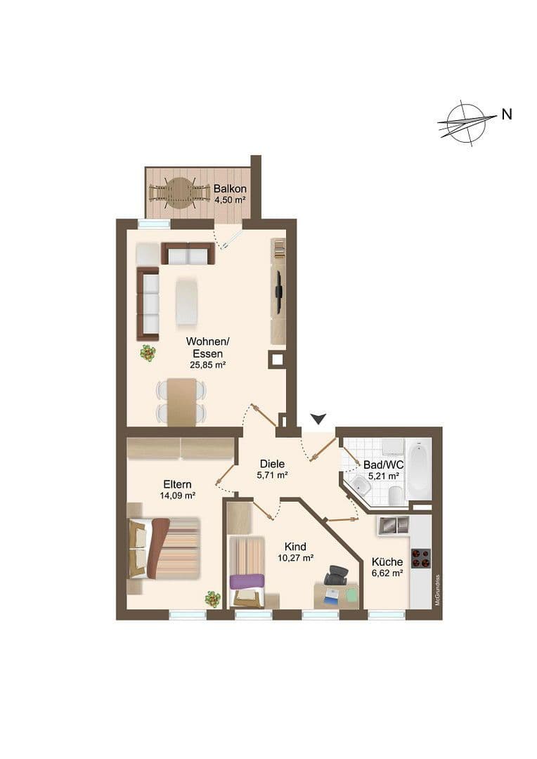 3 bedroom flat for sale, 70 m², Christoph-Probst-Straße 5, Leipzig, Saxony 3 bedroom flat for sale, 70 m², Christoph-Probst-Straße 5, Leipzig, Saxony