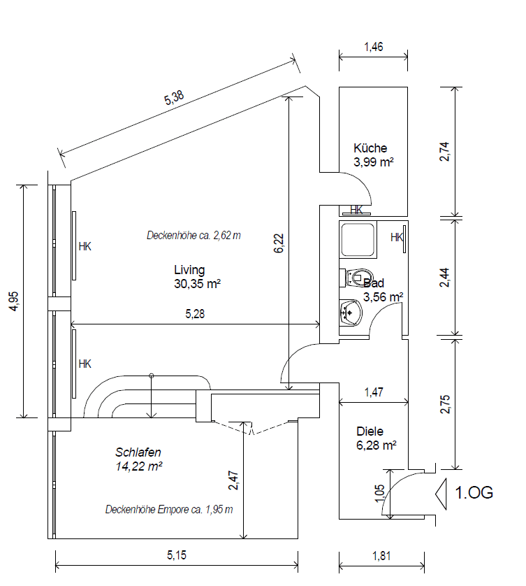 Studio flat to rent, 60 m², Schloßstraße 69, Düsseldorf, North Rhine-Westphalia Studio flat to rent, 60 m², Schloßstraße 69, Düsseldorf, North Rhine-Westphalia