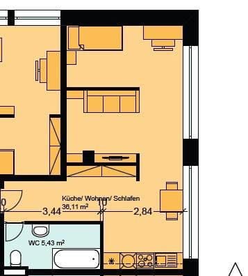 1 bedroom flat to rent, 42 m², Schillerstr. 15, Germering, Bavaria 1 bedroom flat to rent, 42 m², Schillerstr. 15, Germering, Bavaria