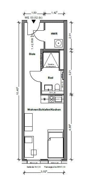 1 bedroom flat to rent, 31 m², Rudower Chaussee 34, Berlin, Berlin 1 bedroom flat to rent, 31 m², Rudower Chaussee 34, Berlin, Berlin