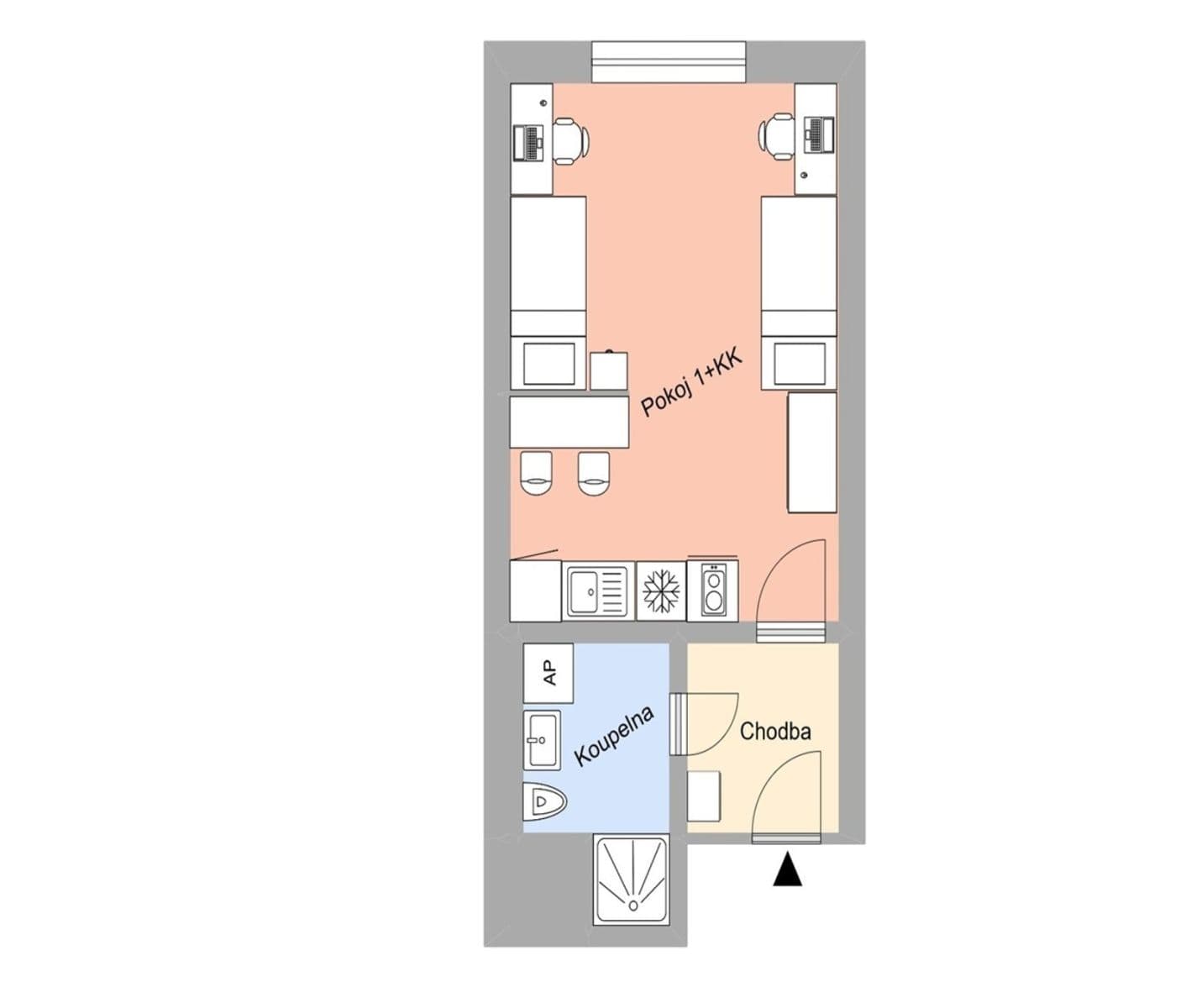 Studio flat to rent, 27 m², Magisterská, Plzeň, Plzeňský Region Studio flat to rent, 27 m², Magisterská, Plzeň, Plzeňský Region