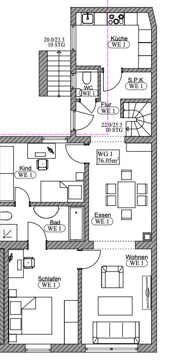 2 bedroom with open-plan kitchen flat to rent, 77 m², Nähe Weststraße, Bönen, North Rhine-Westphalia 2 bedroom with open-plan kitchen flat to rent, 77 m², Nähe Weststraße, Bönen, North Rhine-Westphalia