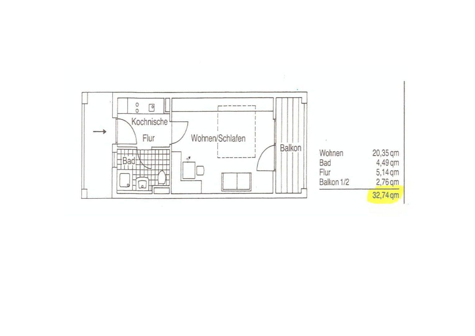 1 bedroom flat for sale, 33 m², Bad Füssinger Str. 22, Kirchham, Bavaria 1 bedroom flat for sale, 33 m², Bad Füssinger Str. 22, Kirchham, Bavaria