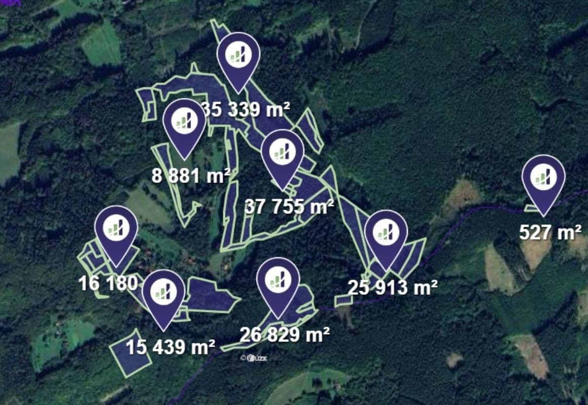 plot for sale, 83,309 m², Prlov, Zlínský Region plot for sale, 83,309 m², Prlov, Zlínský Region