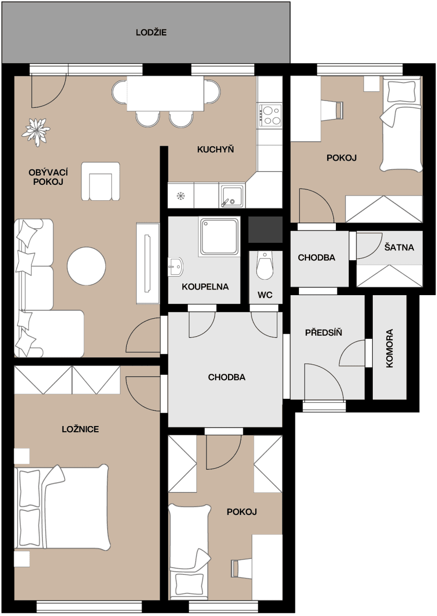 4 bedroom flat for sale, 80 m², Kpt. Jaroše, Teplice, Ústecký Region 4 bedroom flat for sale, 80 m², Kpt. Jaroše, Teplice, Ústecký Region