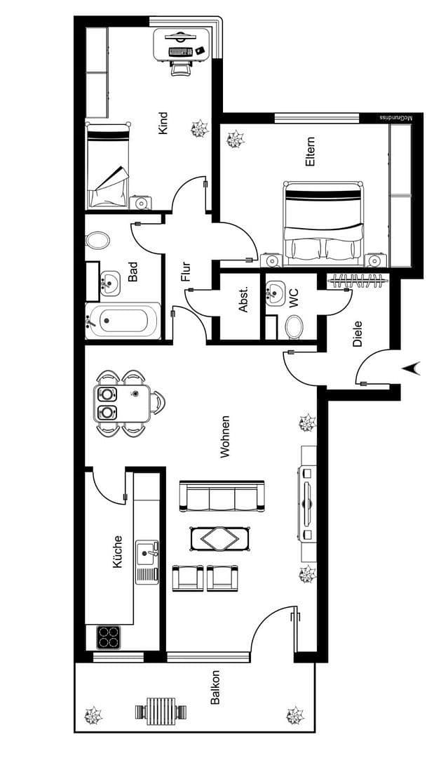 3 bedroom flat to rent, 81 m², Hechtsheim, Rhineland-Palatinate 3 bedroom flat to rent, 81 m², Hechtsheim, Rhineland-Palatinate