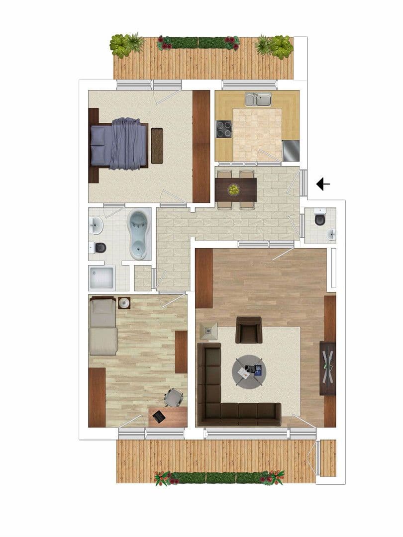 3 bedroom flat to rent, 93 m², Jahnring, Hamburg, Hamburg 3 bedroom flat to rent, 93 m², Jahnring, Hamburg, Hamburg