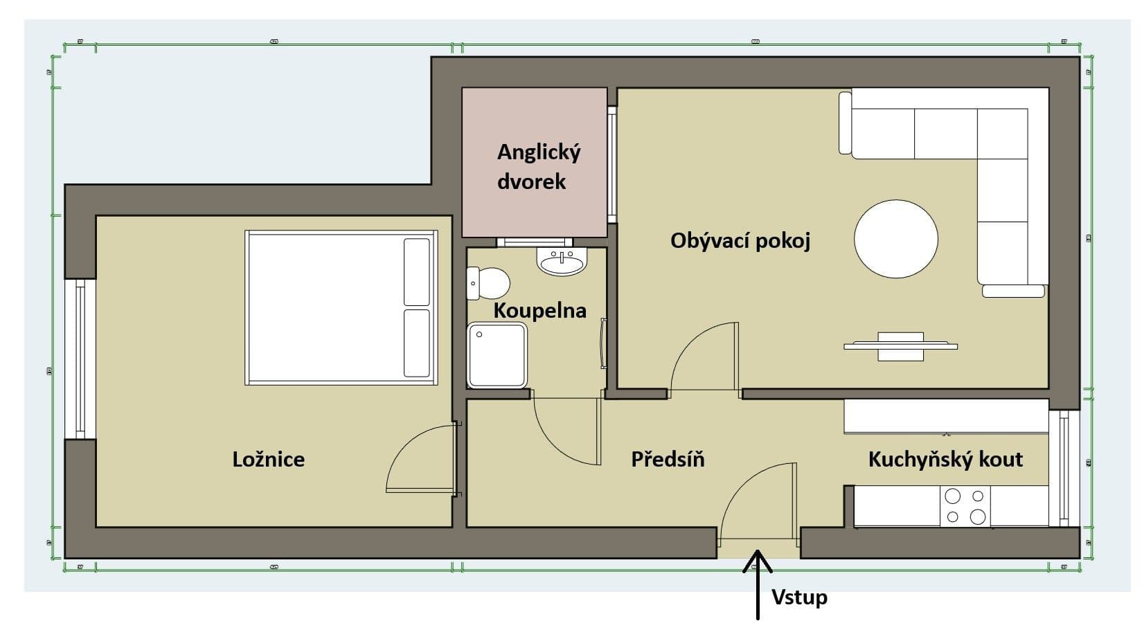 2 bedroom flat for sale, 46 m², Nuselská, Prague, Prague 2 bedroom flat for sale, 46 m², Nuselská, Prague, Prague