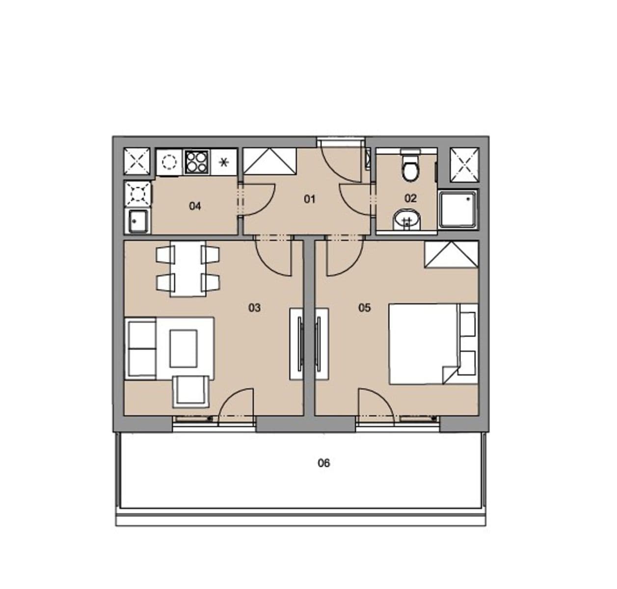 2 bedroom flat to rent, 50 m², Magisterská, Plzeň, Plzeňský Region 2 bedroom flat to rent, 50 m², Magisterská, Plzeň, Plzeňský Region