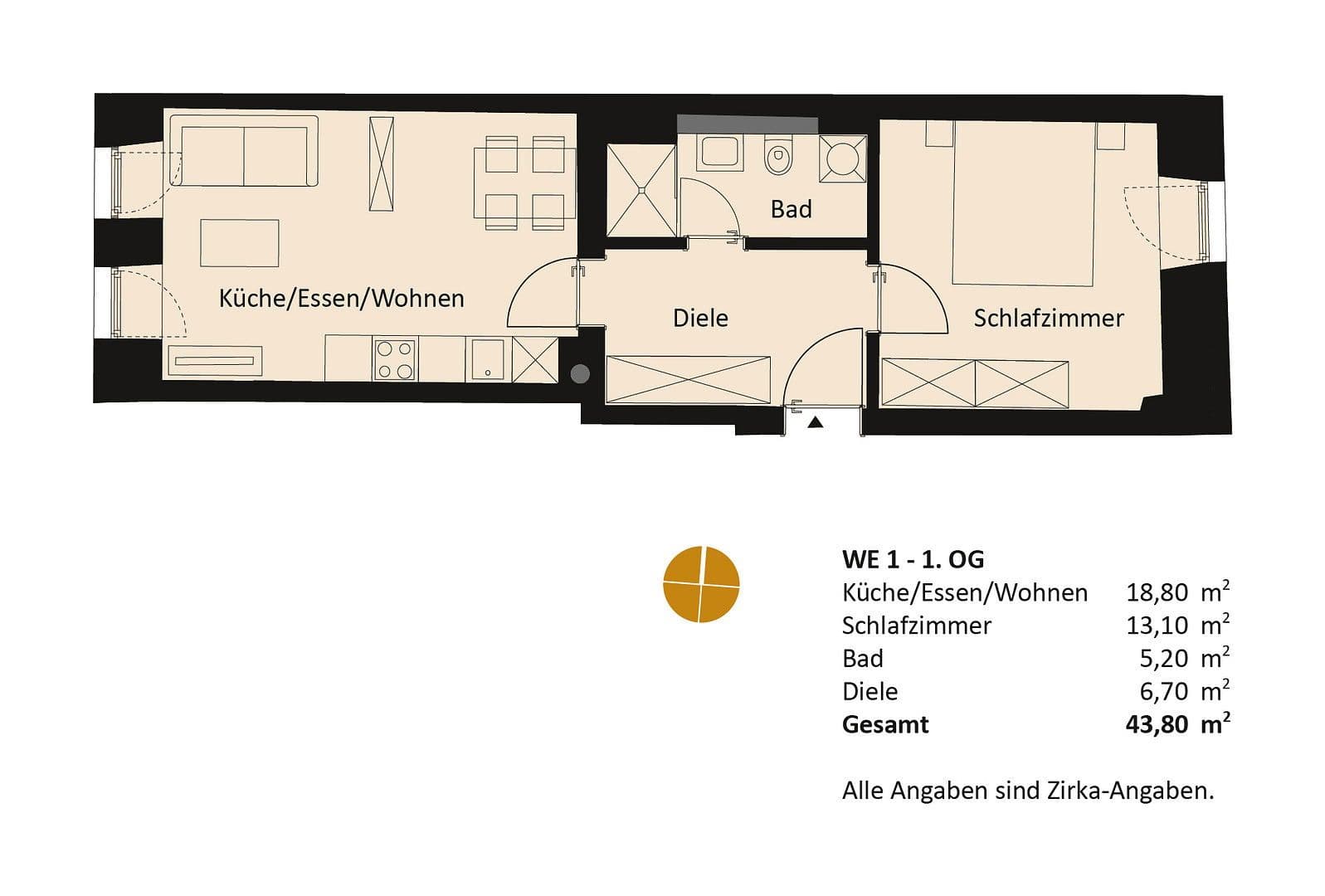 2 bedroom flat to rent, 44 m², Nordendstrasse 34, München, Bavaria 2 bedroom flat to rent, 44 m², Nordendstrasse 34, München, Bavaria