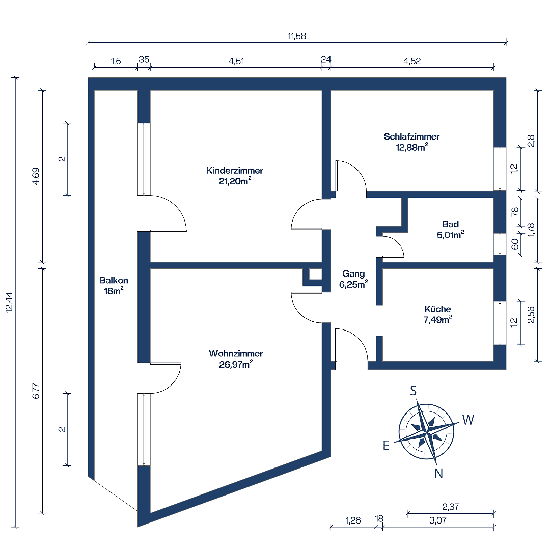 3 bedroom flat for sale, 97 m², Augsburg, Bavaria 3 bedroom flat for sale, 97 m², Augsburg, Bavaria