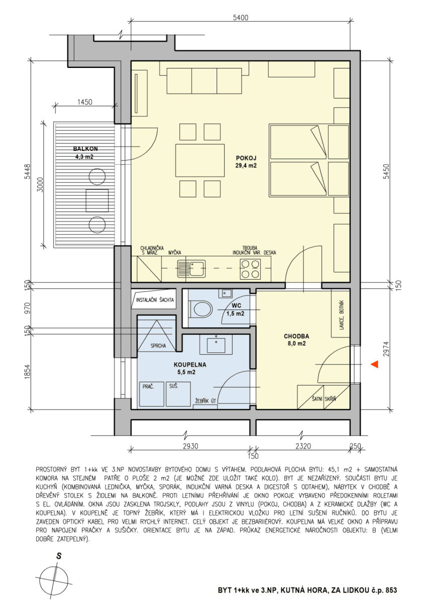 Studio flat to rent, 45 m², Za Lidkou, Kutná Hora, Středočeský Region Studio flat to rent, 45 m², Za Lidkou, Kutná Hora, Středočeský Region