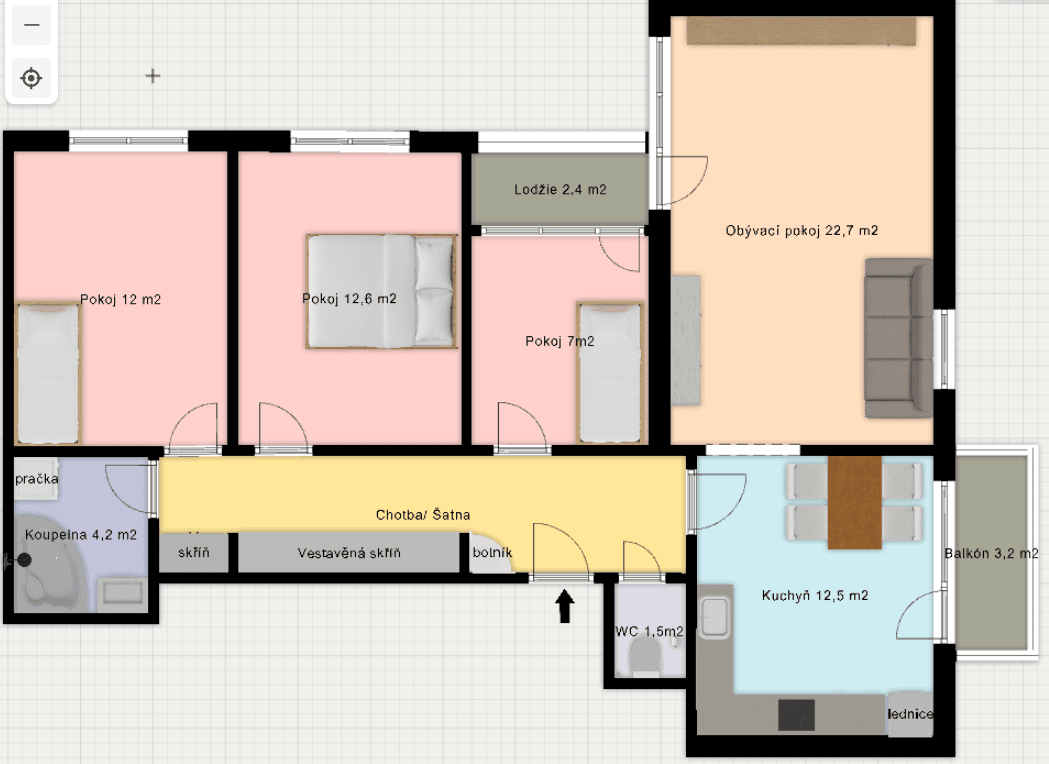 4 bedroom flat for sale, 82 m², Nad Kapličkou, Prague, Prague 4 bedroom flat for sale, 82 m², Nad Kapličkou, Prague, Prague