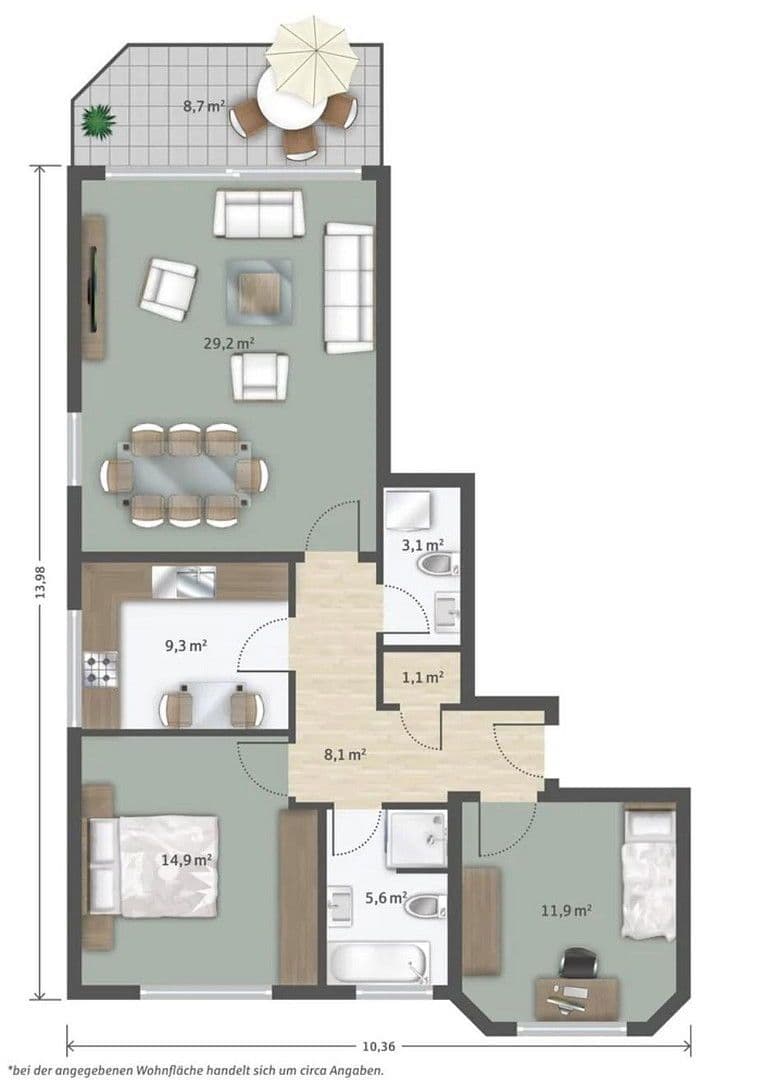 3 bedroom flat to rent, 85 m², Bahlenstrasse 183, Düsseldorf, North Rhine-Westphalia 3 bedroom flat to rent, 85 m², Bahlenstrasse 183, Düsseldorf, North Rhine-Westphalia