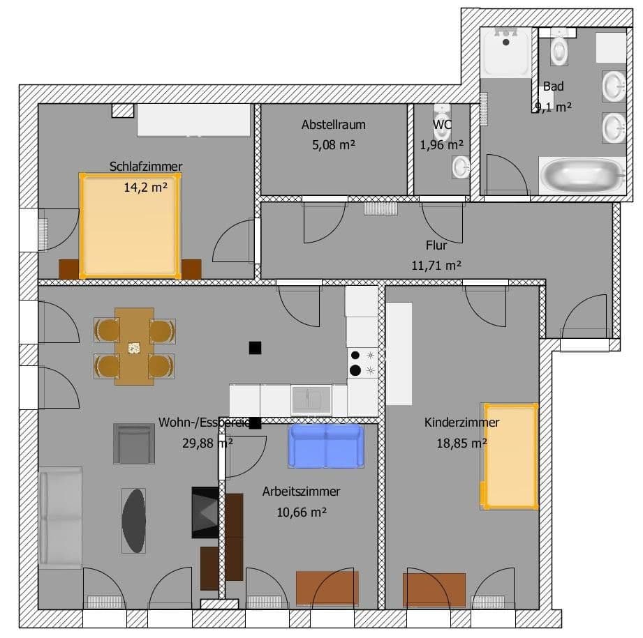 4 bedroom flat to rent, 101 m², Gothaer Straße 34, Suhl, Thuringia 4 bedroom flat to rent, 101 m², Gothaer Straße 34, Suhl, Thuringia